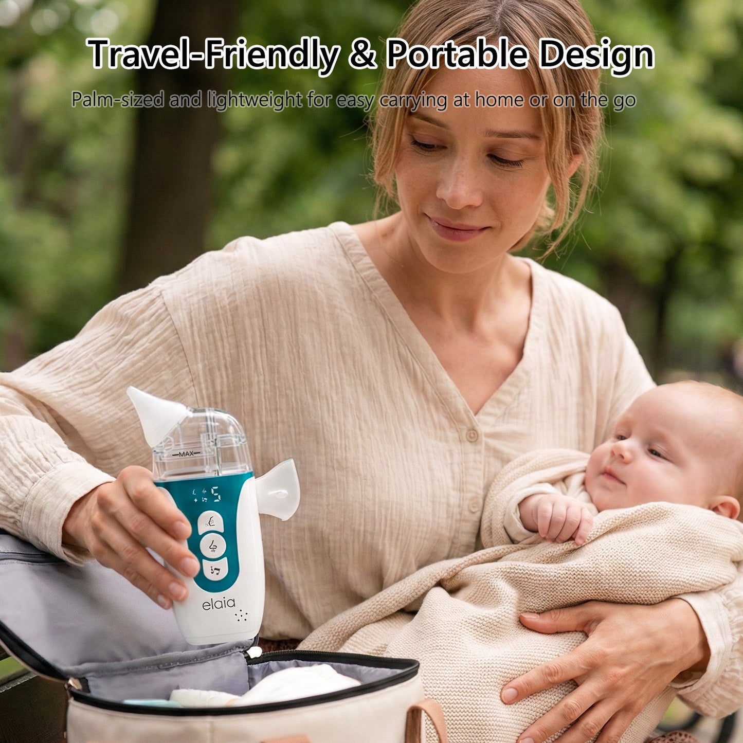 elaia 2-in-1 Nasal Aspirator for Baby with Spray